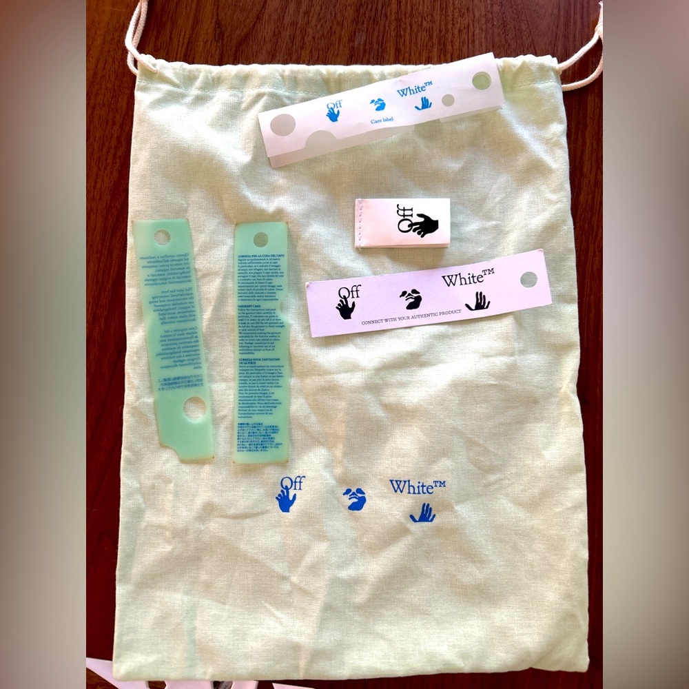 Off-White Virgil Abloh Dust Bag and cards